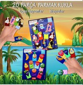 Resim 2 Set - 20 Parça Tox Meyveler ve Uçan Hayvanlar Parmak Kukla T105 