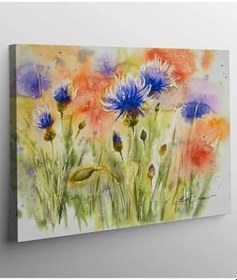 Resim StellaStore Tuval Baskı Yaz Çayırında Haşhaş Çiçekleri, 100 x 140 