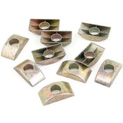 Resim 10 Adet 8 Mm Delik Çaplı Bronz Renkli Mobilya Bağlantı Somunu Yarım Ay Somun Rondelası Mobilya Birleştirme İçin. En İyisi 