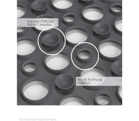 Resim Normadia Kaydırmaz Banyo Paspası 54X54 Cm, Güvenli ve Konforlu Kullanım 