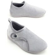 Resim Gezer Kışlık Kız Çocuk Rahat Taban Cırt Cırtlı Ayarlanabilir Ev Okul Kreş Panduf Ayakkabı Gri 
