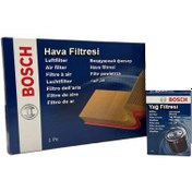 Resim VW Transporter T4 1.9 TD Bosch Filtre Bakım Seti 1997-2002 Hava+Yağ Filtresi 