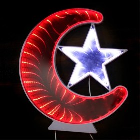 Resim Ay Yıldız Işık Pano Türk Bayrağı Bigem BM-079 