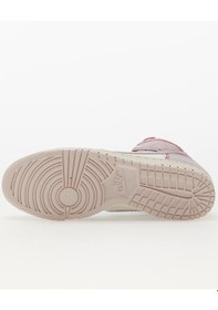 Resim Nike Dunk High 1985 Rose Denim And Leather Sneaker Hakiki Deri Bilekli Unisex Ayakkabı Beyaz 