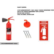 Resim ünalgrup 2 KG Karbondioksit (CQ2) Gazlı Yangın Söndürme Tüpü + Levha 