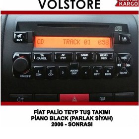 Resim Fiat Palio Teyp Tuş Takımı Parlak Siyah Pianoblack 2006 Sonrası 