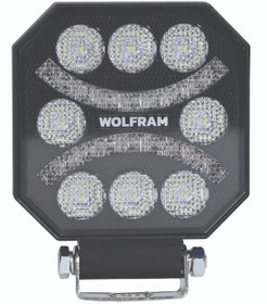 Resim WOLFRAM LED Çalışma Lambası Emojili 8 LED Beyaz + Sarı Sinyal Fonksiyonlu 10/30V E-Belgeli 32002 