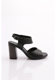 Resim Dgn 1300 Kadin Topuklu Sandalet 1300-2497-R1534 Siyah 