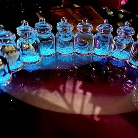 Resim 10 Adet Mini Işıklı Şişe, Reçine Deniz Hayatı Süsü, Çok Fonksiyonlu İç Mekan Dekorasyonu, Dekoratif Takı, Yaratıcı DIY Kolye Aksesuarları, Anahtarlık ve Çanta 