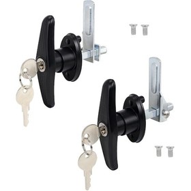Resim Wezone Kamyon Kapak Kilit Seti Ms309, T Tipi Kolu, Ev Araçları Kapısı İçin Sol+sağ, Evrensel Anahtar, Ayarı Cam Kilit, Çinko Alaşımlı, Anti-korozif 