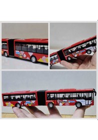 Resim Oyuncak Otobüs Körüklü 22cm Şehir Yolcu Otobüsü Kırılmaz Metrobüs Kırmızı Kırmızı 