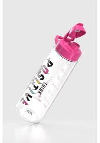 Resim Renga Lidya Positive Desen 730 Ml Tritan Matara 912035 Fuşya Fuşya 