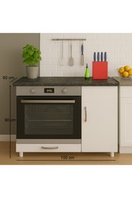 Resim UMGMOBİLYA Ankastre Fırın Ve Ocak Dolabı Set Üstü Ocak Dolabı Çok Amaçlı Dolap Mutfak Dolabı 