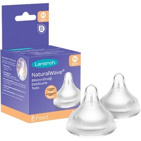 Resim Lansinoh Natural Wave Biberon Emziği Orta Akışlı 