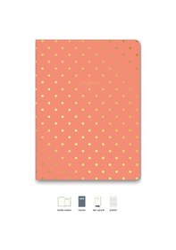 Resim Puantiyeli Mini Defter Çizgili Mercan 14 x 20 CM 