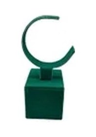 Resim Yerli Üretim Süet Kumaş Yeşil Renk 13 Cm Kelepçe Saat Sergileme Standı Çok Renkli 