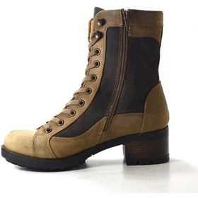 Resim Vanotte 784 Hakiki Yağlı Deri Kum Kadın Postal Bot Kum Bej 