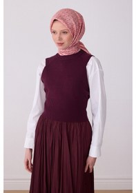 Resim Etnik Desen Saf İpek Twill Eşarp 4308 Pembe 