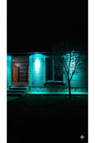 Resim Ledmira 9w - 30cm Turkuaz Renk Işık Wallwasher Duvar, Minare, Bina Ve Ağaç Boyama 