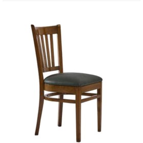 Resim Bengimobilya Sandalye Zus226 Çıta Model Parlak Ceviz Boya Ahşap Kayın Iskelet 