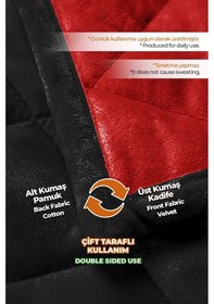 Resim Evlen Home Kapitone Kadife Yatak Örtüsü Seti Tek Kişilik Supersoft 2 Parça Yumuşak Elyaf Dolgulu Kırmızı Kırmızı 