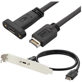 Resim Usb Type E To Type C Type E To Type C Çevirici Dönüştürücü Kablo 