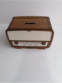 Resim Ahşap Radyo Görünümlü Kumbara Ahşap 