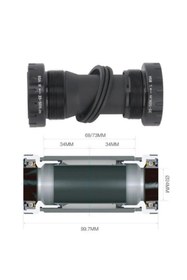 Resim SARİSSA BİSİKLET Hollowtech II Orta Göbek Mtb 68/73mm Alüminyum Çelik Rulman Hollowtech Orta Göbek Kırmızı 