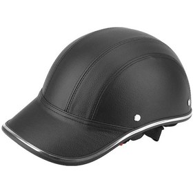 Resim Jms Vintage Yarım Yüz Açık Motosiklet Kaskı Siyah 