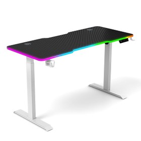 Resim Karr Gaming G-Flex Elektrikli Yükseklik Ayarlı RGB Aydınlatmalı Oyuncu Masası - 160x80 - Siyah 