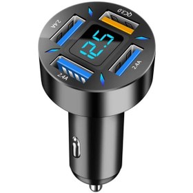 Resim Crouch66w 4 Port Usb Araç Şarj Cihazı Pd 3.0 Hızlı Şarj Adaptörü İphone Uyumlu 13 12 Xiaomi Samsung Dedistribütör Garantili 