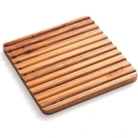 Resim Skygo Trivet, 2'li Set Akasya Ahşap Bulaşıklık 