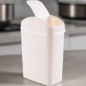 Resim Open Home Concept Mini Çöp Kovası, Mutfak, Banyo, Tuvalet, Ofis Çöp Kutusu Krem 