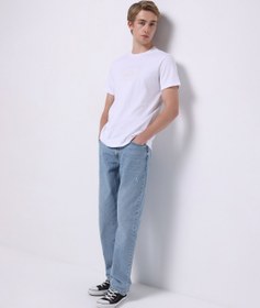 Resim Regular Fit Orta Bel Düz Paça Cepli Erkek Light İndigo Denim Jean Pantolon Colin's