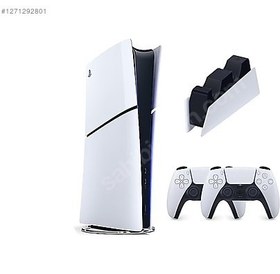 Resim Sony Playstation 5 Slim Dijital+2 Kol+Şarj İstasyonu SC TEC. 