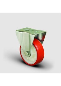 Resim Ek02Zkp100 Sabit Maşalı Poliüretan Kaplı Tekerlek Çap:100 