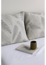 Resim Palm 2 Li Desenli Pamuklu Kumaş Fermuarlı Yastık Kılıfı Diğer 