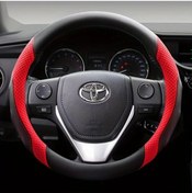 Resim Xuweiwei For Toyota Uyumlu 803 Black And Red Deri Direksiyon Kılıfı Kaymaz Nefes Alabilir Spor Tasarım 803-siyah Ve Kırmızı 
