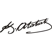 Resim TELLGRAF K.atatürk Imza Sticker 30 cm 
