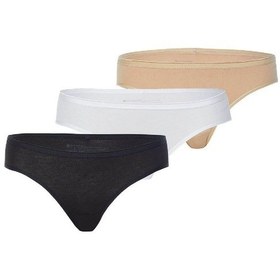Resim Blackspade Kadın Pamuklu 3'lü Paket Slip - Beyaz - Ten - Siyah Beyaz-ten-siyah 