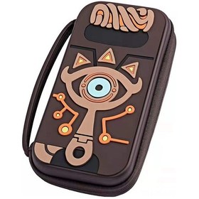 Resim Tenfowee Switch Oyun Konsolu Taşıma Çantası - Mario Kart 8 & Zelda Desenli, Portatif Silikon Saklama Çantası Kahverengi 