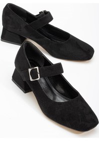 Resim Aska Shoes St-006 Rugan/cild/süet Günlük 4 Cm Topuklu Bayan Ayakkabı Siyah Süet Siyah 