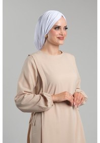 Resim Hürrem Bone Beyaz Pratik Hazır Geçmeli Tesettür Bone Sandy Büzgülü Salaş 2119 42 Beyaz 