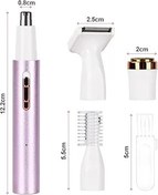 Resim ACWOO Kadınlar için elektrikli tıraş makinesi, kablosuz 4'ü 1 arada kadınlar için elektrikli tıraş makinesi, şarj edilebilir, ağrısız, kadın jileti, bikini düzeltici, yüz, vücut bacakları için ıslak 