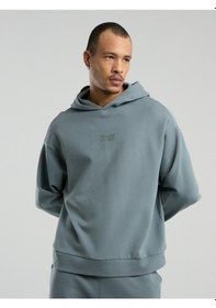 Resim Everlast Ever Relaxed Comfort Kapüşonlu Gri Erkek Sweatshirt Gri 