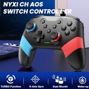 Resim VOYEE 6 Eksenli Kablosuz Oyun Kumandası, Gömülü Titreşim & Programlanabilir Düğmeler - Switch, Switch Lite OLED & Pro için 
