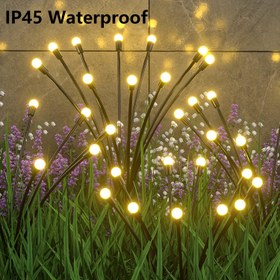 Resim 4 Paket 10 LED Güneş Işıkları, Güncellenmiş Güneş Bahçe Işıkları, Rüzgar Estiğinde Sallanan, Güneş Yıldız Patlaması Sallanan Işıklar Bahçe, Patio, Yol Süslemesi için (Sıcak Beyaz) 