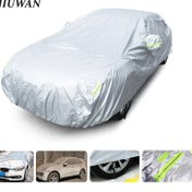 Resim Jiuwan Araba Örtüsü - Sedanlar & SUV'lar için UV, Güneş ve Toz Koruma, Hafif Polyester Malzeme, İç/Dış Mekan Kullanımı, Saklama Çantası Dahil, Çizikleri, Solmaları ve Kirleticileri Önler 