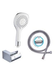 Resim Yapıtaşı Yt283 Kartepe Banyo Duş Seti 3fonksiyonlu Beyaz - Krom 