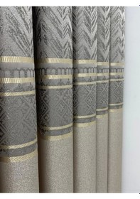 Resim Nivemeshome Avşa Desen:632349 5204 Vizon 1/3 Sık Pile Fon Perde Apm Vizon 